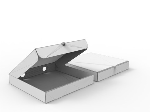 Pizza box Open and Close DIE-CUT INCLUDE IN FILES 3D Модель