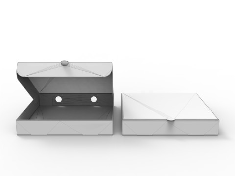 Pizza box Open and Close DIE-CUT INCLUDE IN FILES 3D Модель