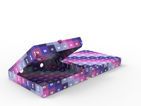 Pizza box Open and Close DIE-CUT INCLUDE IN FILES 3D Модель