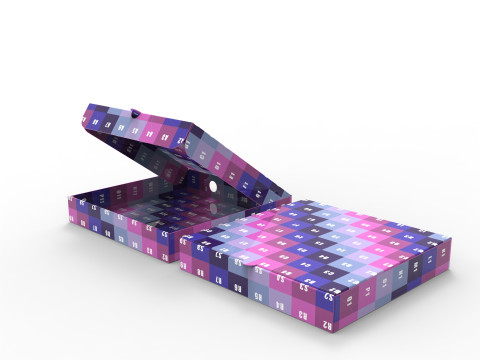 Pizza box Open and Close DIE-CUT INCLUDE IN FILES 3D Модель