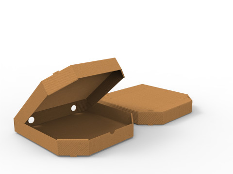 Pizza box Open and Close DIE-CUT INCLUDE IN FILES 3Dモデル