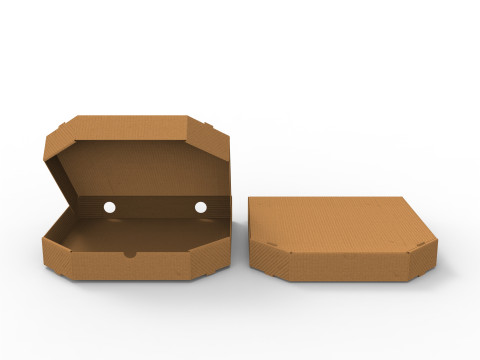 Pizza box Open and Close DIE-CUT INCLUDE IN FILES 3D Model