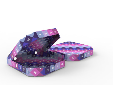 Pizza box Open and Close DIE-CUT INCLUDE IN FILES 3D Model