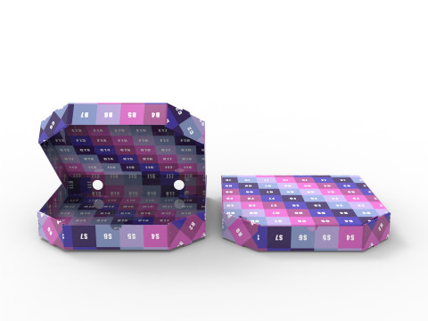 Pizza box Open and Close DIE-CUT INCLUDE IN FILES 3D Model