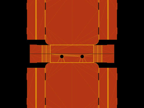 Pizza box Open and Close DIE-CUT INCLUDE IN FILES 3D Model