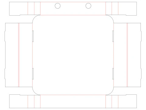 Pizza box Open and Close DIE-CUT INCLUDE IN FILES 3D Model