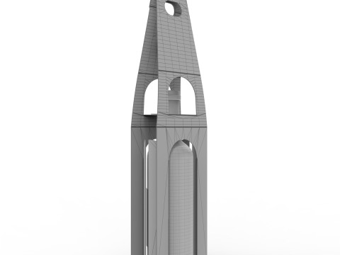 Packaging holder for one wine bottle including die-cut design 3Dモデル