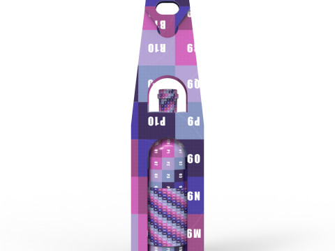 Packaging holder for one wine bottle including die-cut design 3Dモデル