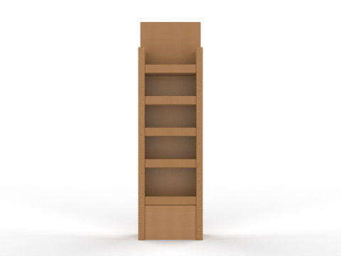 Point of Sale Cardboard Display Stand Texture 3D-Modell