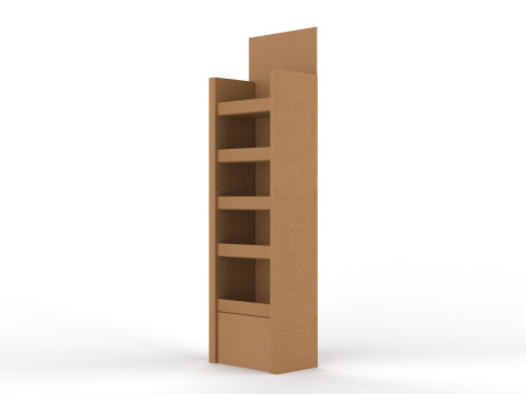 Point of Sale Cardboard Display Stand Texture 3D-Modell