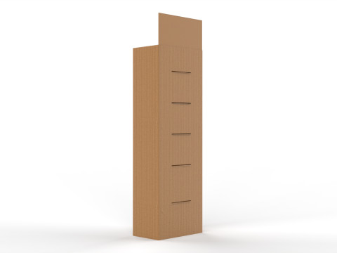 Point of Sale Cardboard Display Stand Texture 3D-Modell