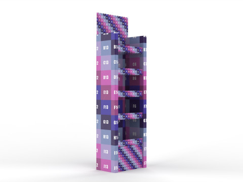 Point of Sale Cardboard Display Stand Texture 3D-Modell