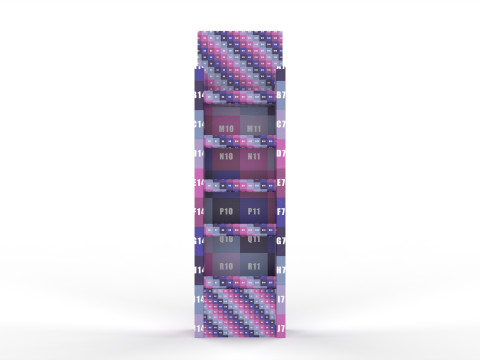 Point of Sale Cardboard Display Stand Texture 3D-Modell