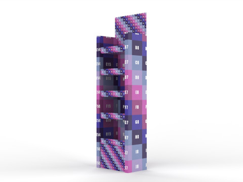 Point of Sale Cardboard Display Stand Texture 3D-Modell