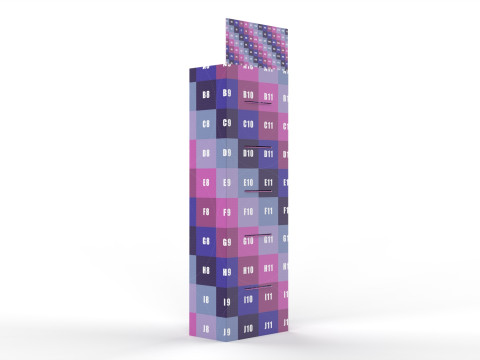 Point of Sale Cardboard Display Stand Texture 3D-Modell