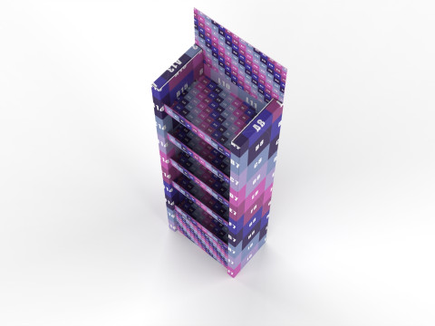 Point of Sale Cardboard Display Stand Texture 3D-Modell