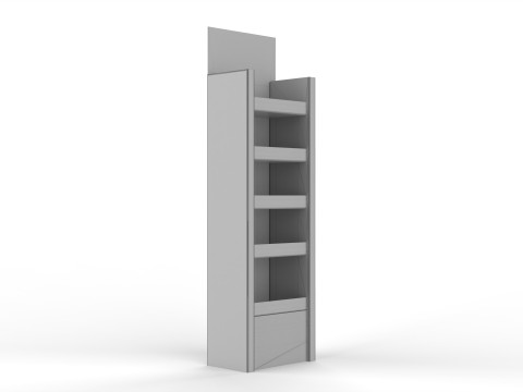 Point of Sale Cardboard Display Stand Texture 3D-Modell