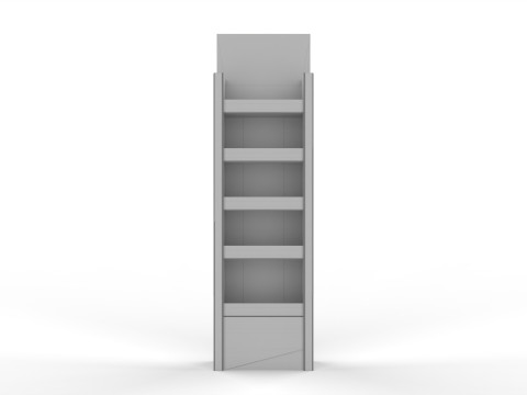 Point of Sale Cardboard Display Stand Texture 3D-Modell