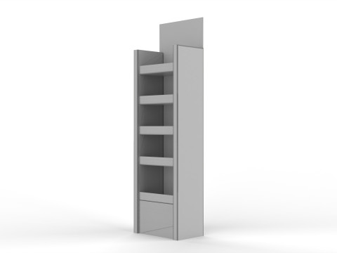 Point of Sale Cardboard Display Stand Texture 3D-Modell