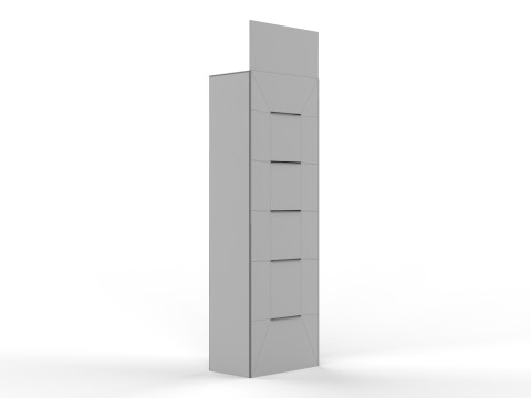 Point of Sale Cardboard Display Stand Texture 3D-Modell