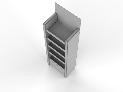 Point of Sale Cardboard Display Stand Texture 3D-Modell