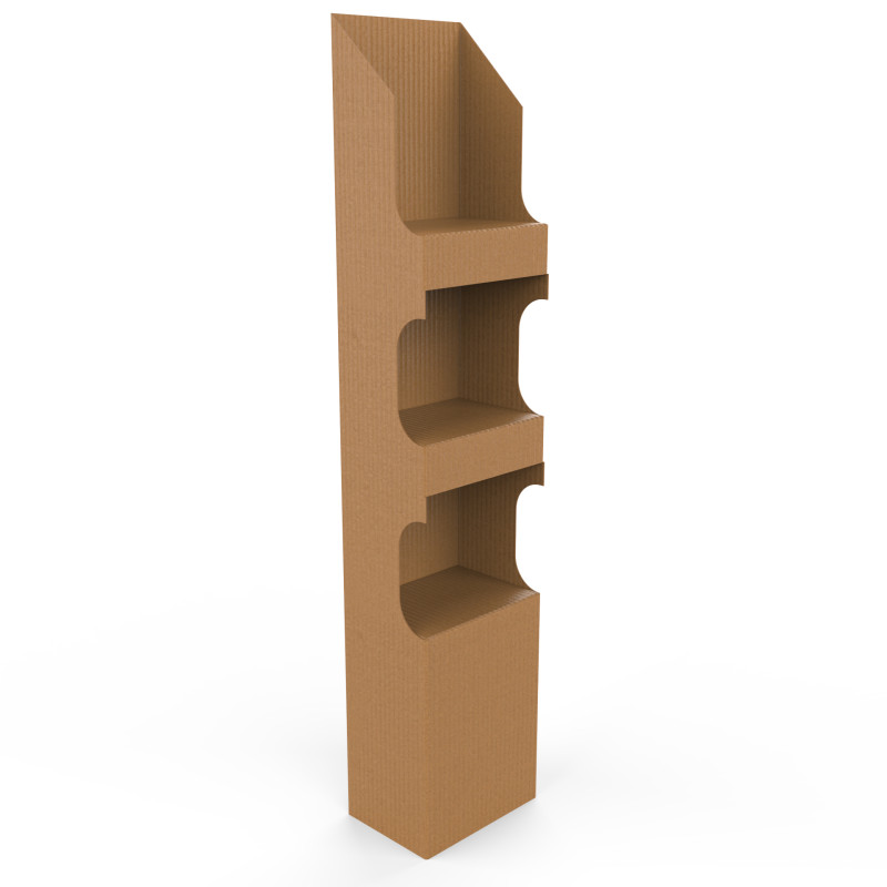 Point of Sale Cardboard Display Stand Modelo 3D .c4d .max .obj .3ds .fbx .stl .blend 