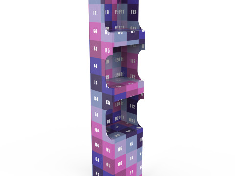 Point of Sale Cardboard Display Stand Modelo 3D