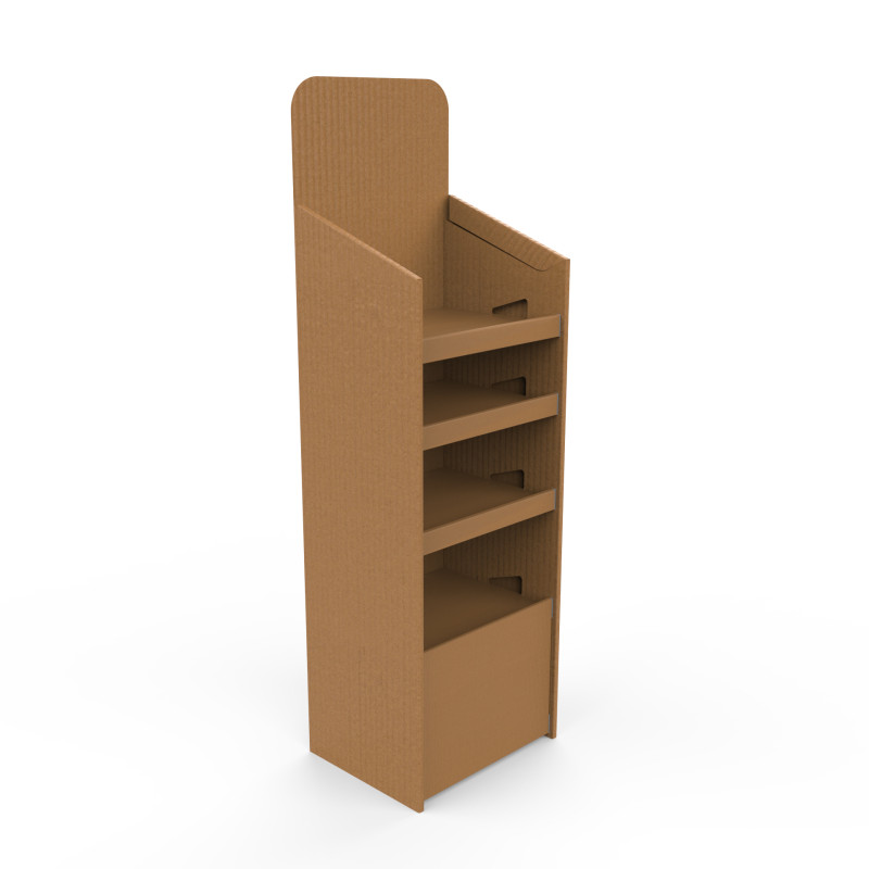 Point of Sale Cardboard Display Stand 3D Модель .c4d .max .obj .3ds .fbx .stl .blend 