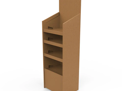 Point of Sale Cardboard Display Stand 3D Model