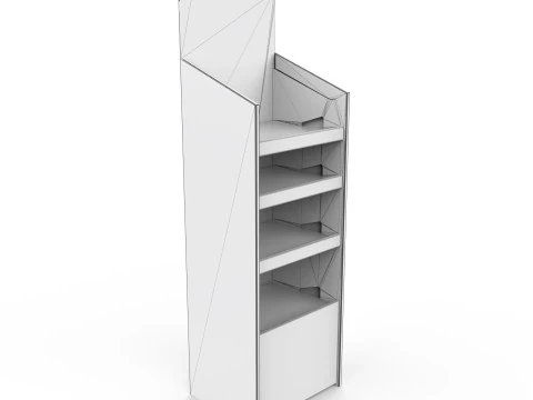 Point of Sale Cardboard Display Stand 3D Model