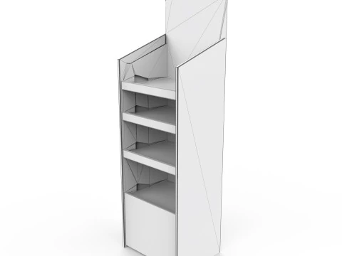Point of Sale Cardboard Display Stand 3D Model