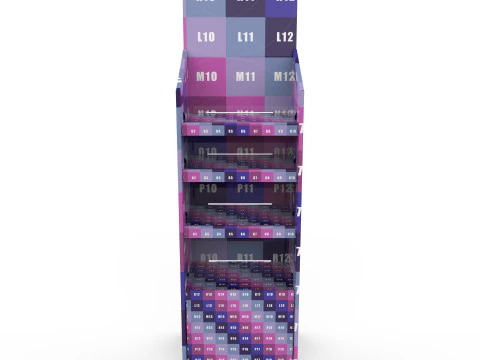 Point of Sale Cardboard Display Stand 3D Model