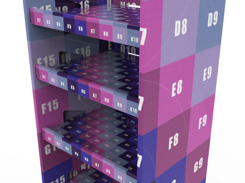 Point of Sale Cardboard Display Stand 3D Model