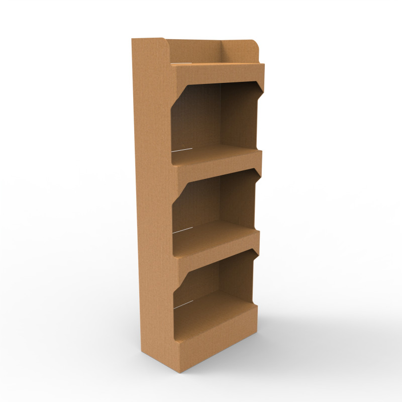 Point of Sale Cardboard Display Stand Modello 3D .c4d .max .obj .3ds .fbx .stl .blend 