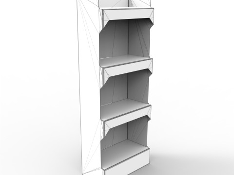 Point of Sale Cardboard Display Stand Modello 3D