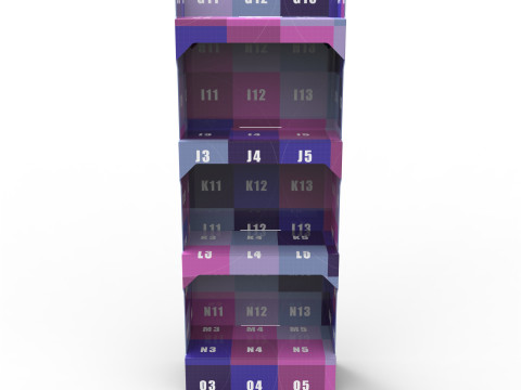 Point of Sale Cardboard Display Stand Modello 3D