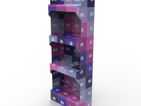 Point of Sale Cardboard Display Stand Modello 3D