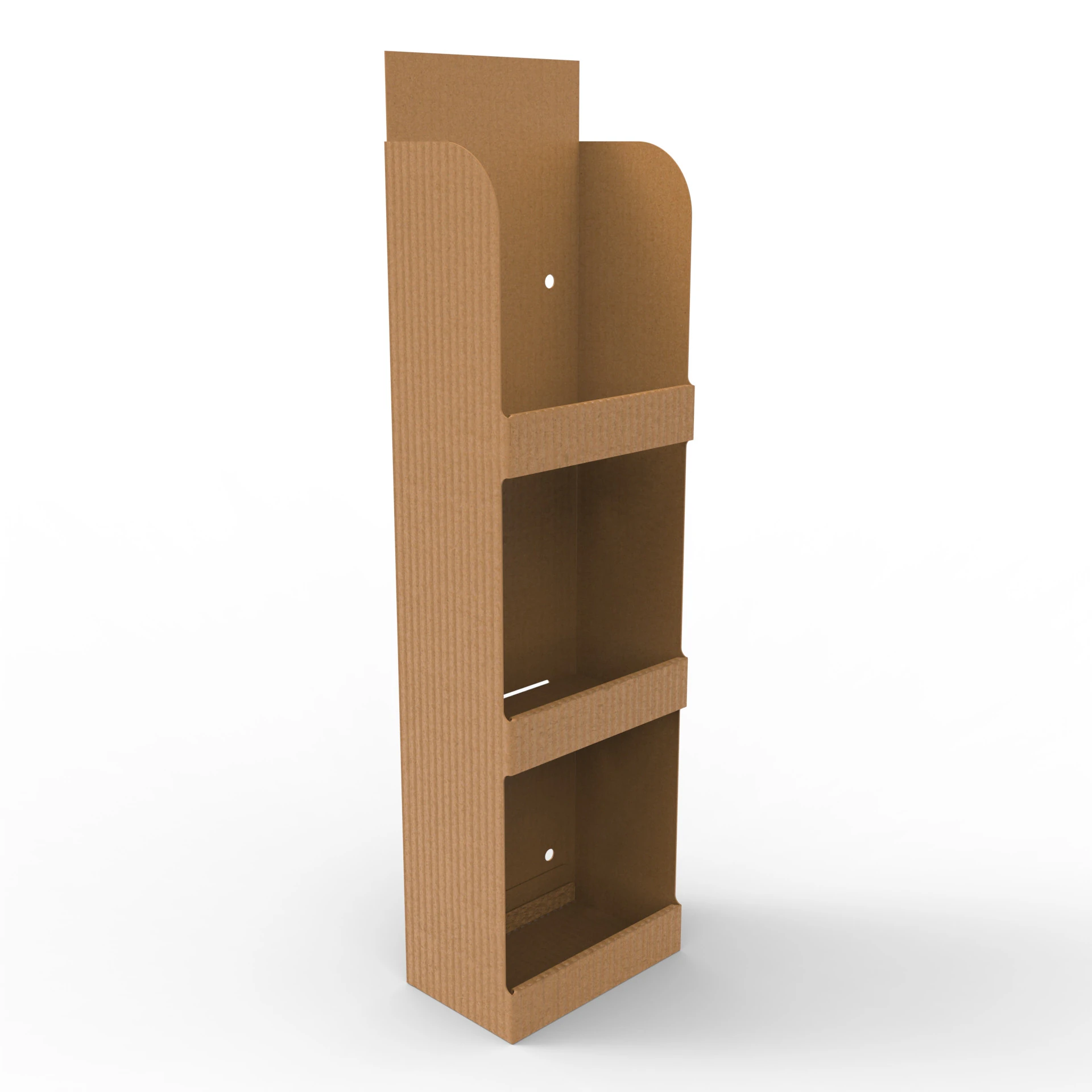 Point of Sale Cardboard Display Stand 3D Model .c4d .max .obj .3ds .fbx .stl .blend 