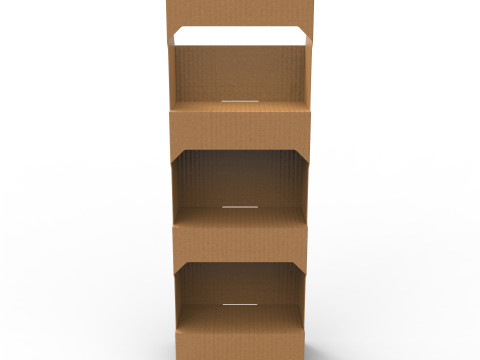 Point of Sale Cardboard Display Stand 3D Model