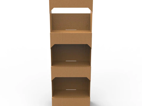 Point of Sale Cardboard Display Stand 3D Model