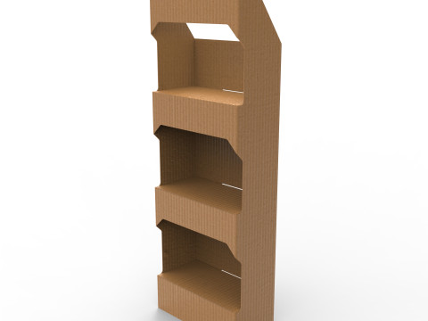 Point of Sale Cardboard Display Stand 3D Model