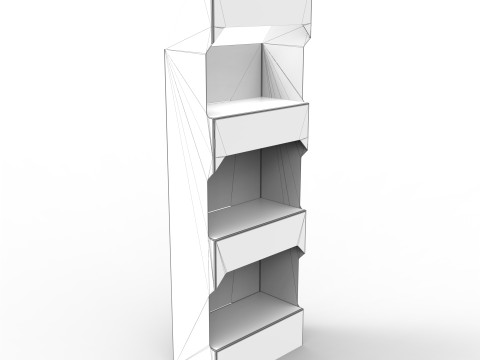 Point of Sale Cardboard Display Stand 3D Model