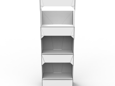 Point of Sale Cardboard Display Stand 3D Model