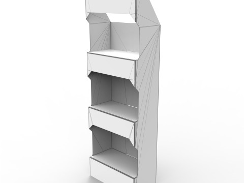 Point of Sale Cardboard Display Stand 3D Model