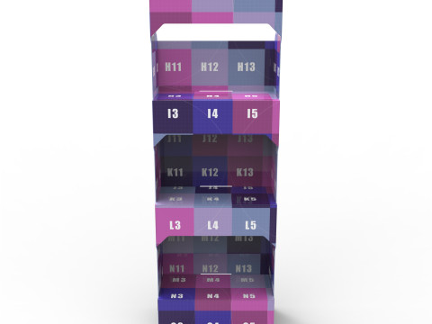 Point of Sale Cardboard Display Stand 3D Model