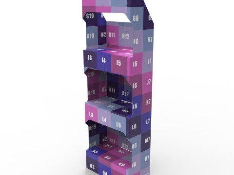 Point of Sale Cardboard Display Stand 3D Model