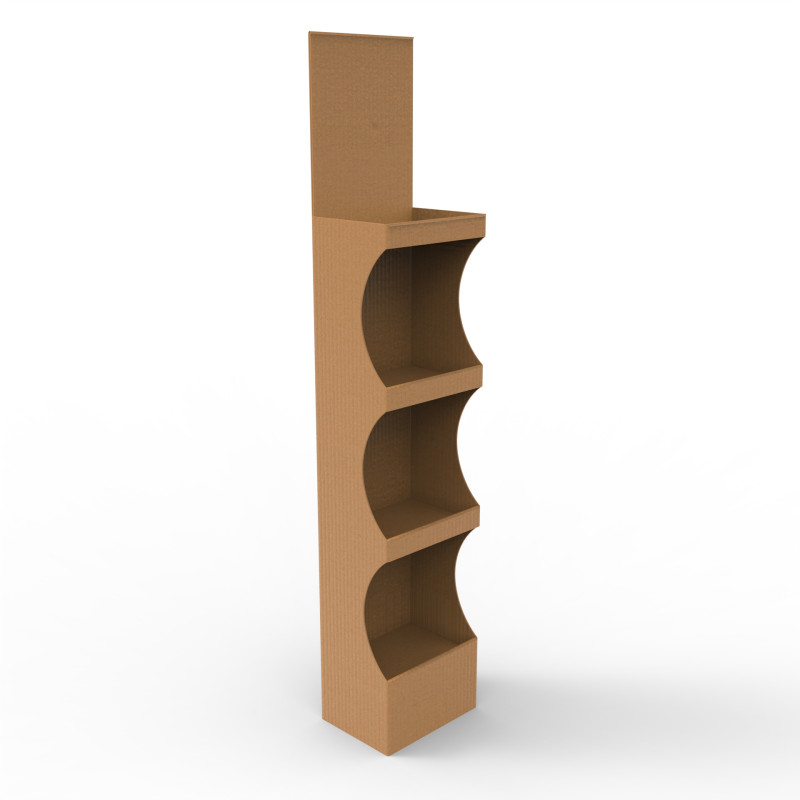 Point of Sale Cardboard Display Stand 3Dモデル .c4d .max .obj .3ds .fbx .stl .blend 