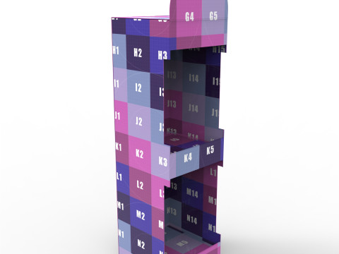 Point of Sale Cardboard Display Stand Modelo 3D