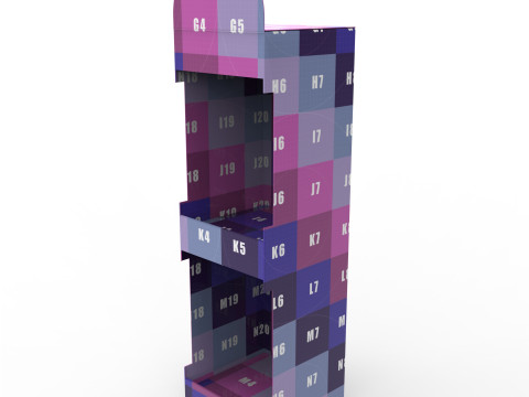 Point of Sale Cardboard Display Stand Modelo 3D