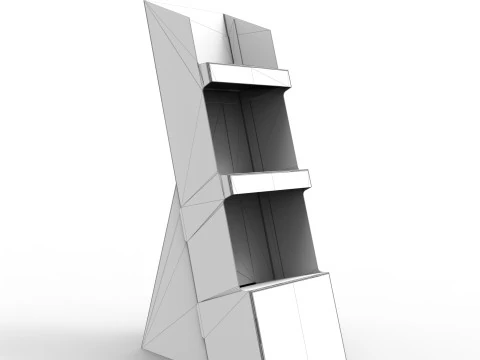 Point of Sale Cardboard Display Stand 3D Model